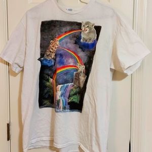 LargeVintage delta pro weight rainbow kitten shirt